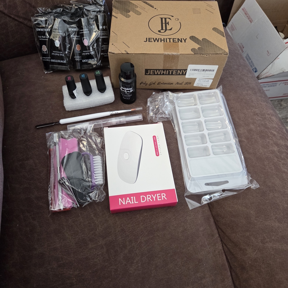 Jewhiteny Poly Gel Nail Kit with Nail Dryer